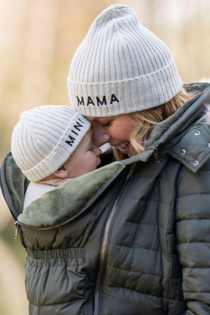 Bonnet en Coton Mama et Mini - Gris ou Rose - Mummy Nantes