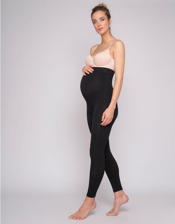 Legging de Grossesse Taille Haute en Bambou - Noir - Mummy Nantes