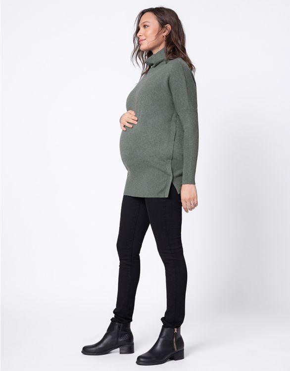 Pull Grossesse et Allaitement en Maille - Kaki ou Gris - Mummy Nantes