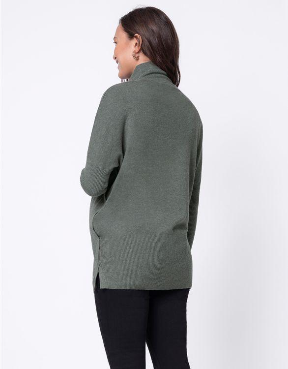 Pull Grossesse et Allaitement en Maille - Kaki ou Gris - Mummy Nantes