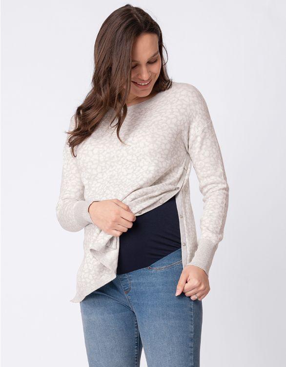 Pulls Mama et Mini en Coton Imprimé Animale - Gris - Mummy Nantes