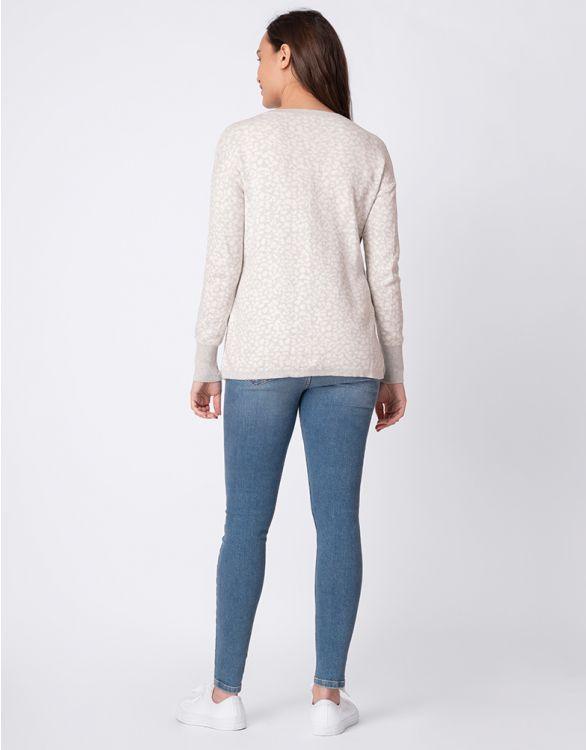 Pulls Mama et Mini en Coton Imprimé Animale - Gris - Mummy Nantes