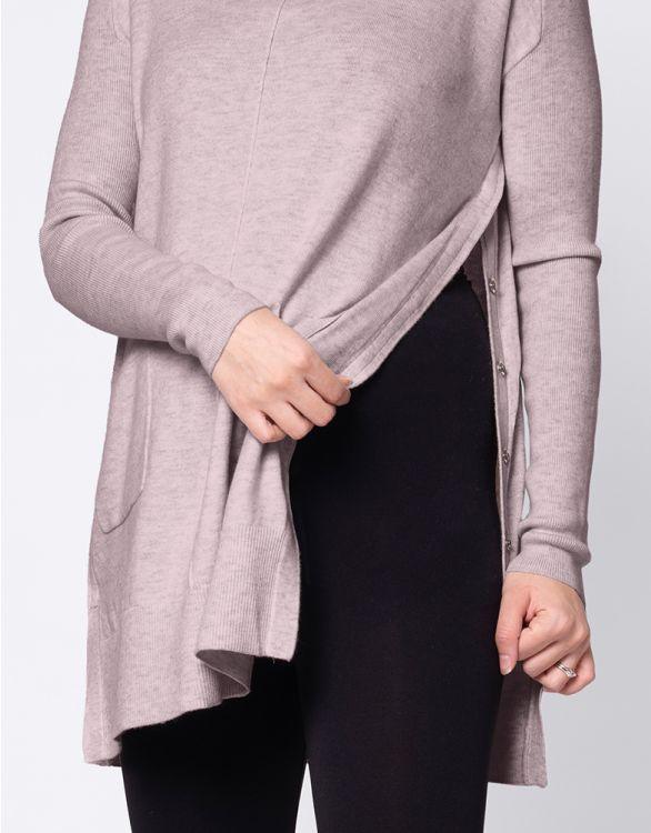 Robe pull Grossesse et Allaitement en Coton - Beige - Mummy Nantes