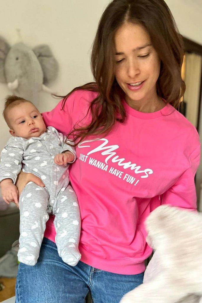 Sweat Allaitement "Mums just wanna have fun" - Rose - Mummy Nantes
