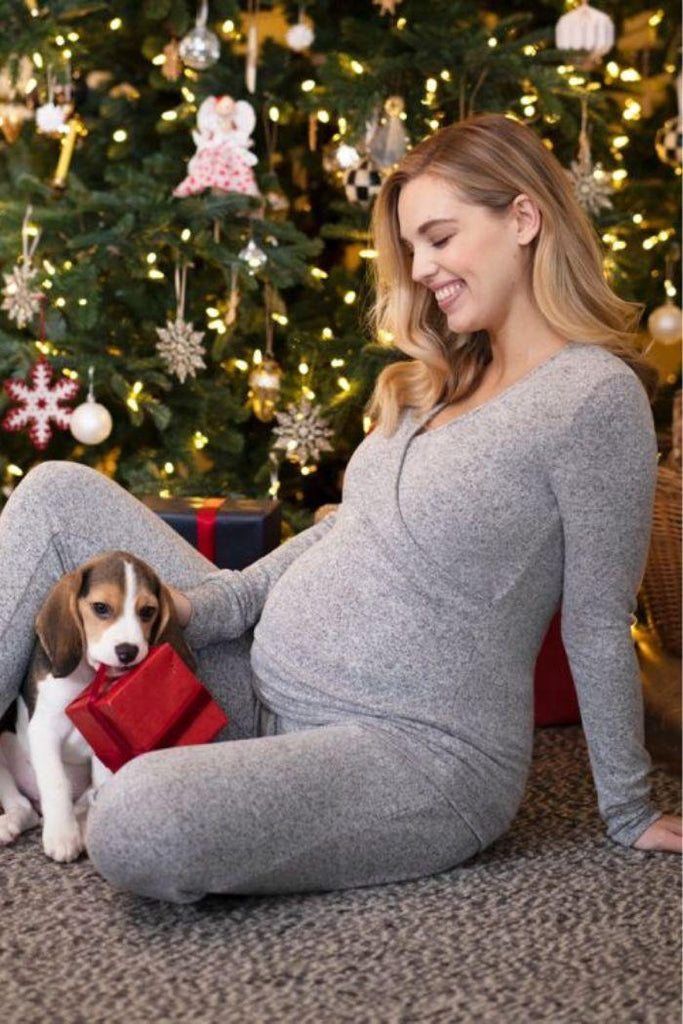 Pyjama grossesse avec ouverture pour allaitement • Tous en Pyjama !