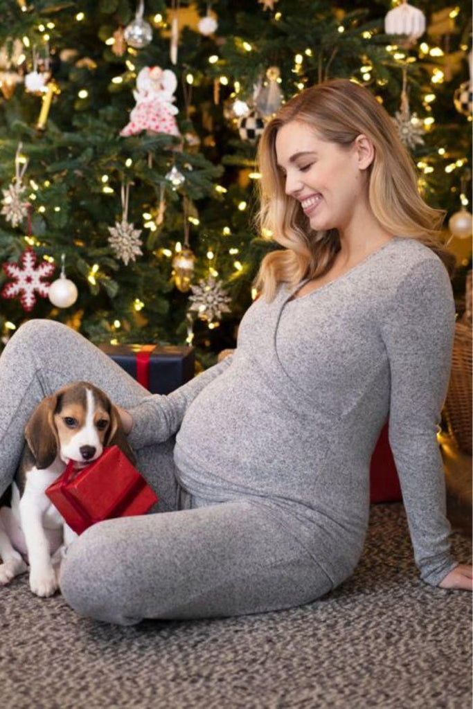 Ensemble Homewear de Grossesse - gris - Mummy Nantes