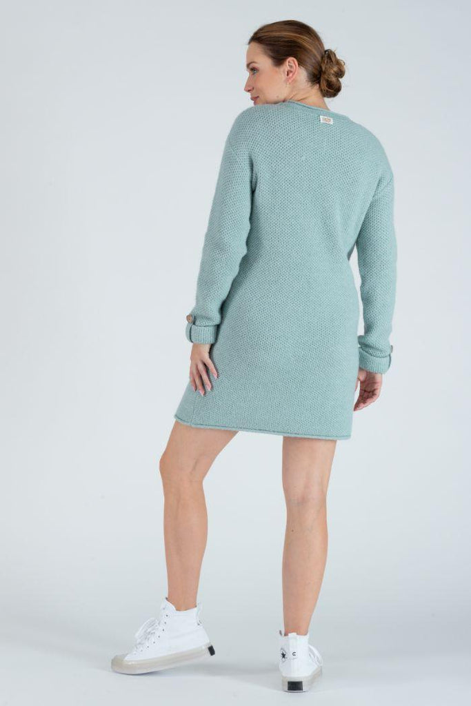 Robe pull de grossesse et allaitement Honey - Sauge - Mummy Nantes