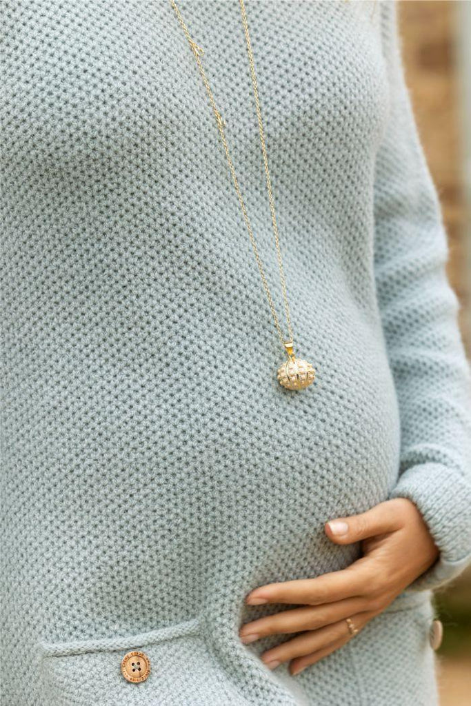 Robe pull de grossesse et allaitement Honey - Sauge - Mummy Nantes