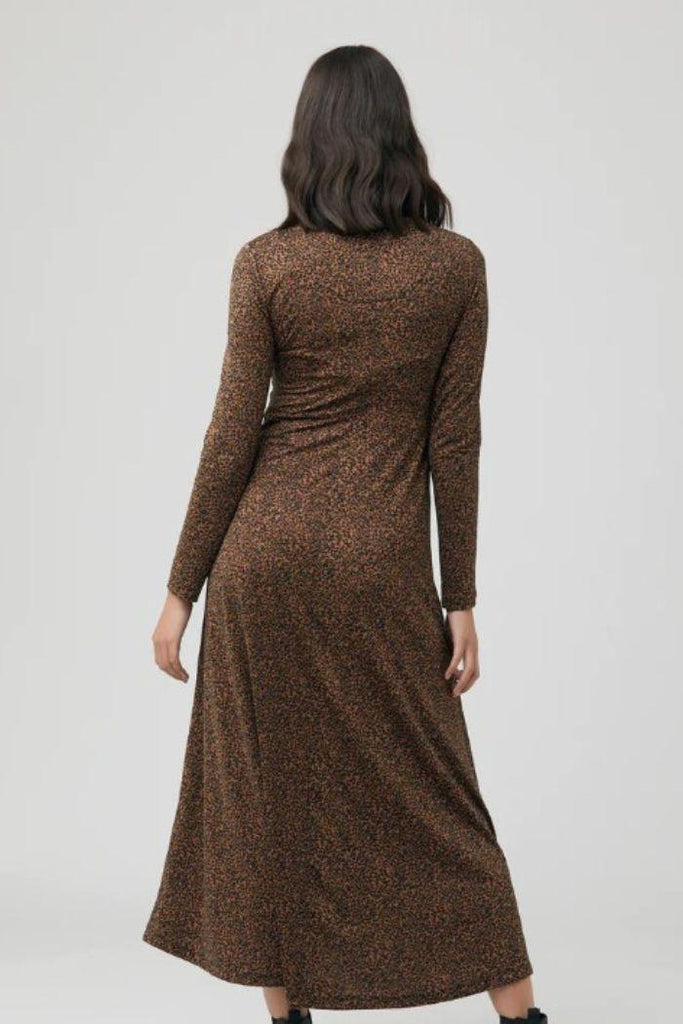 Robe d'allaitement croisée devant - Marron - Mummy Nantes