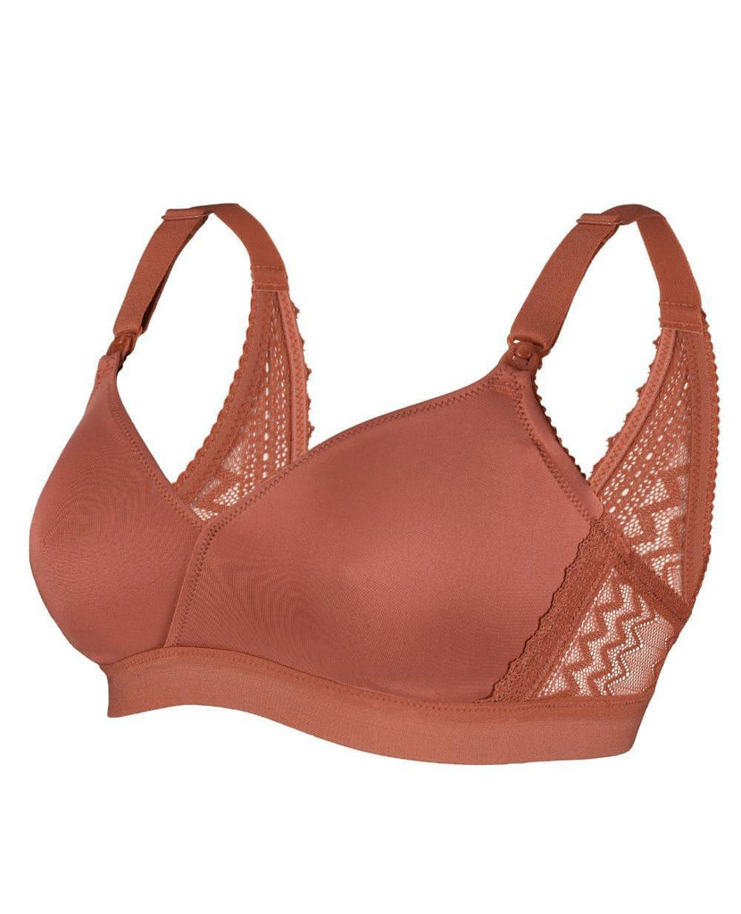 Soutien-gorge de grossesse et d'allaitement Serena - Terracotta - Mummy Nantes