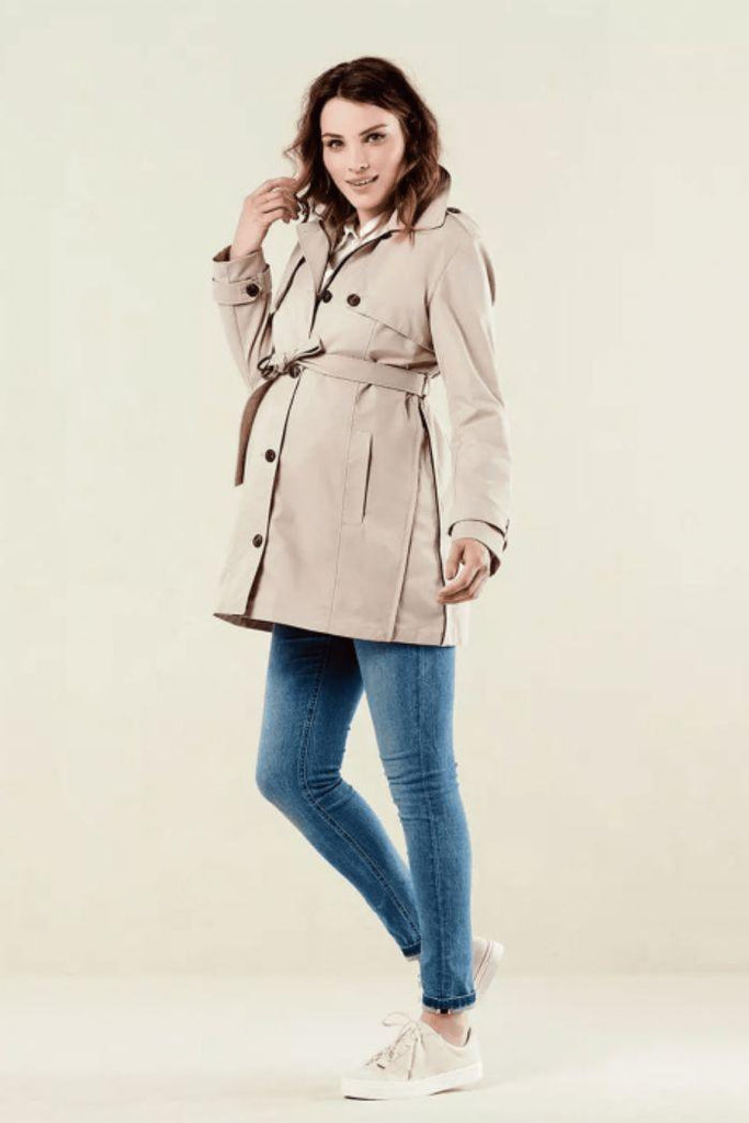 Trench de grossesse et portage - Beige - Mummy Nantes