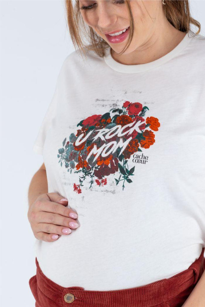 T-shirt de grossesse Rock - Rouge - Mummy Nantes