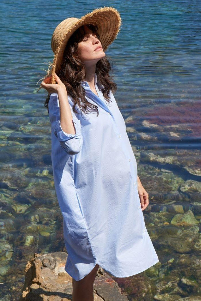 Robe chemise de Grossesse Colette en coton - Mummy Nantes