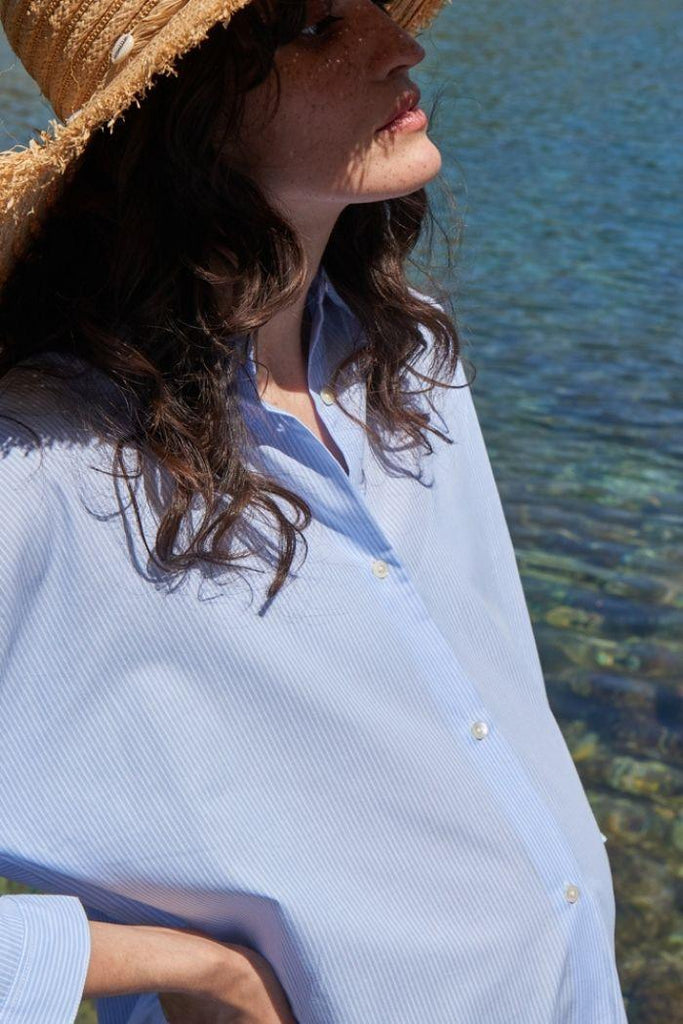 Robe chemise de Grossesse Colette en coton - Mummy Nantes