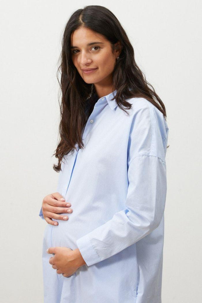 Robe chemise de Grossesse Colette en coton - Mummy Nantes