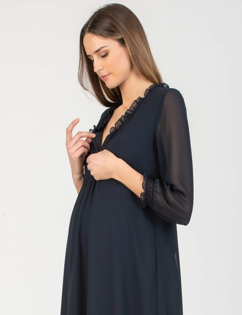 Robe de Grossesse et Allaitement Diana - Marine - Mummy Nantes