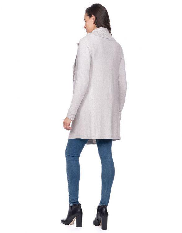 Cardigan Grossesse en Coton et Cachemire - Gris perle ou Noir - Mummy Nantes