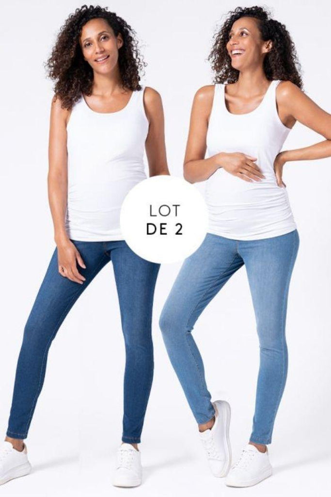 Jeggings de Grossesse Super Stretch - Lot de 2 - Mummy Nantes