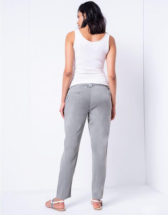 Pantalon de Grossesse Chino en mélange de Coton - Vert d'eau - Mummy Nantes