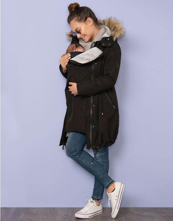 Parka Extra Chaude de Grossesse 3 en 1 - Noir - Mummy Nantes