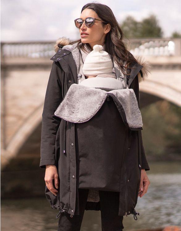 Parka Extra Chaude de Grossesse 3 en 1 - Noir - Mummy Nantes