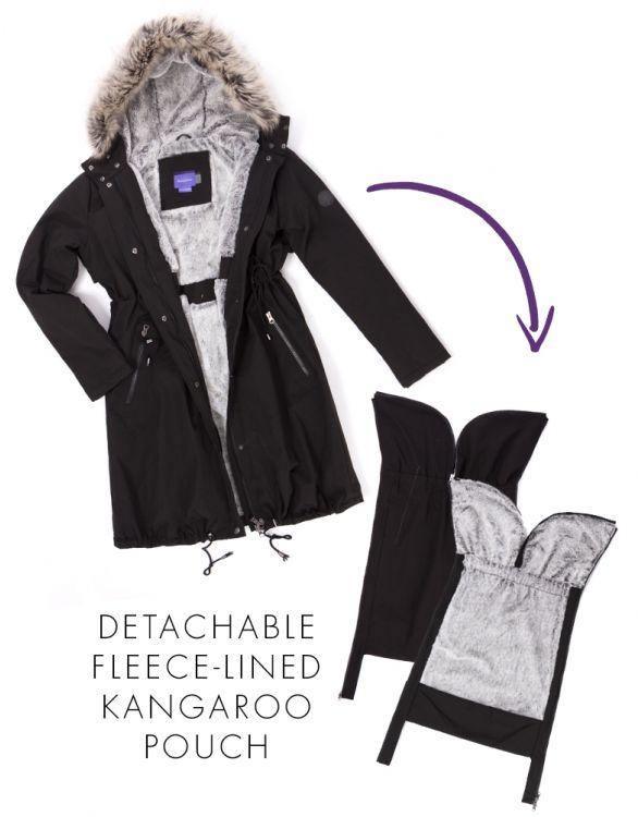 Parka Extra Chaude de Grossesse 3 en 1 - Noir - Mummy Nantes