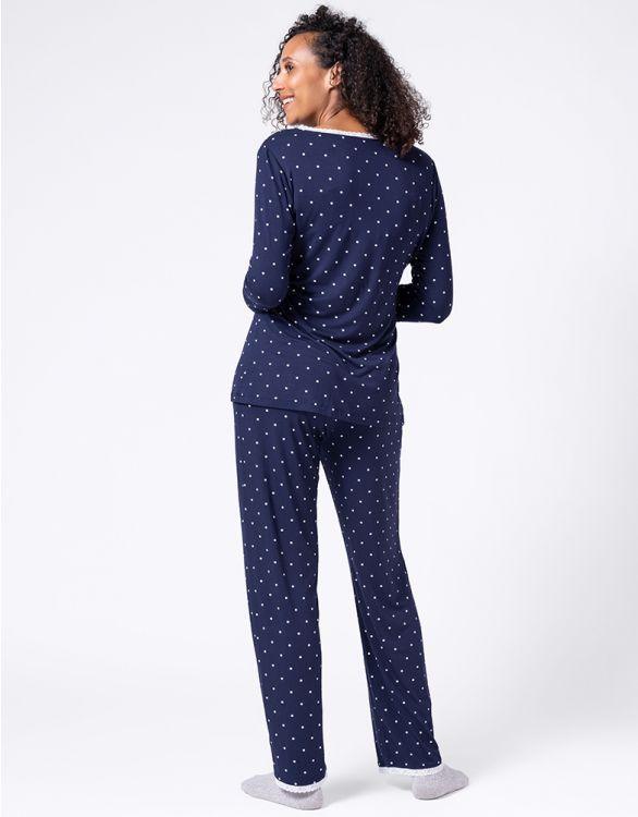 Pyjama Grossesse et Allaitement - Bleu Marine - Mummy Nantes