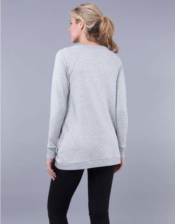 Sweat Grossesse et Allaitement Croisé - Gris - Mummy Nantes