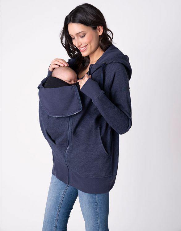Sweat à Capuche Zippé 3 EN 1 - Bleu Marine - Mummy Nantes