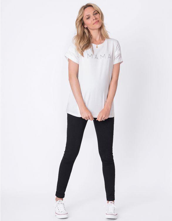 T Shirt Coton Bio Mama Mini - Blanc - Mummy Nantes