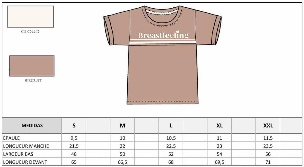 Tee Shirt Allaitement Breastfeeling en Coton Bio - Latte - Mummy Nantes
