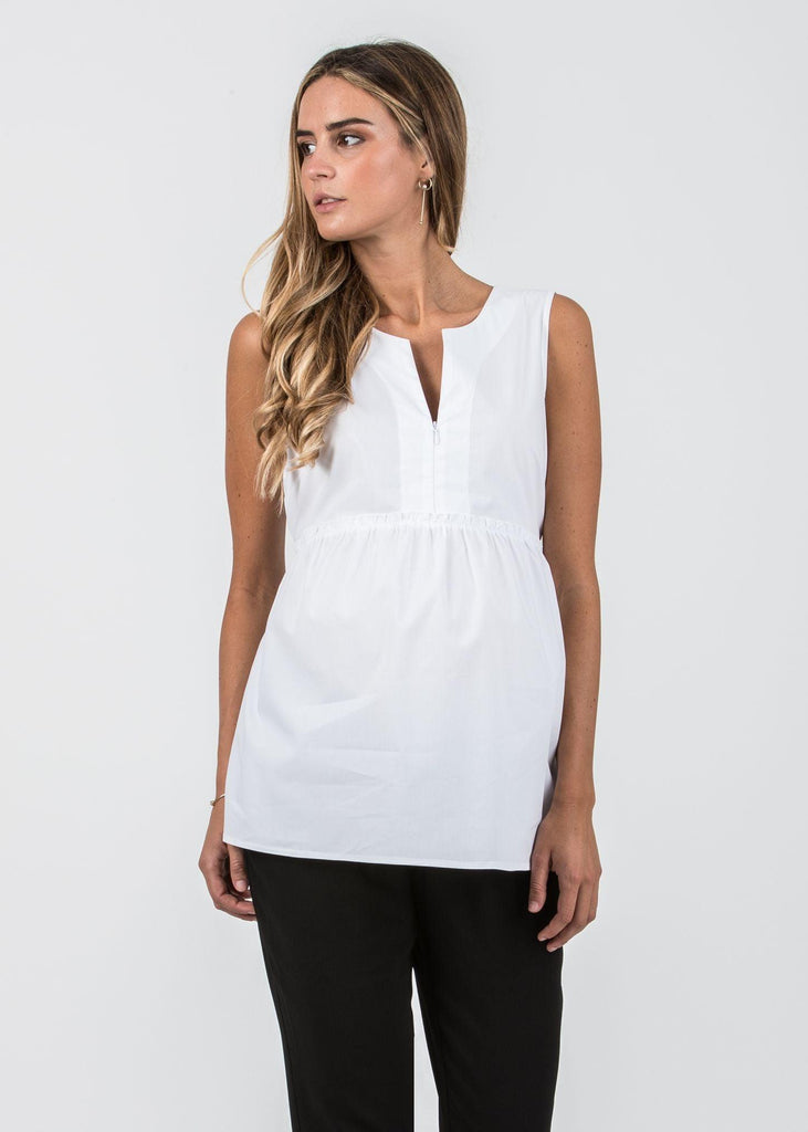 Blouse de Grossesse et Allaitement en Coton Léger - Chiara - Mummy Nantes