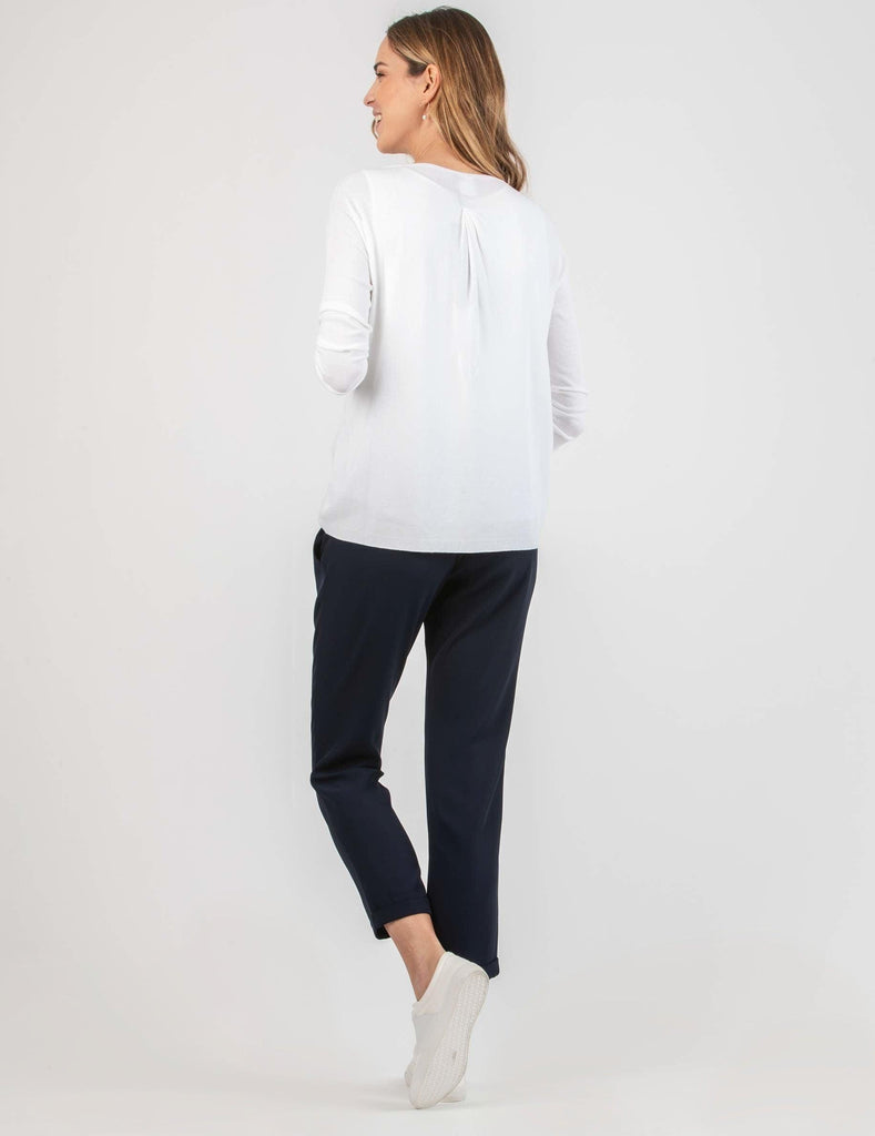 Pantalon de Grossesse en Toile Silvia - Marine - Mummy Nantes