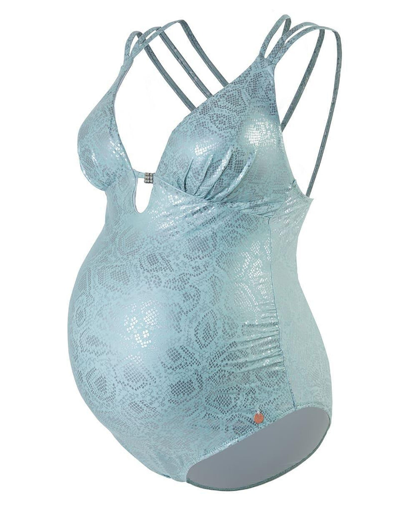 Maillot de Bain de Grossesse Mamba - Silver Green - Mummy Nantes