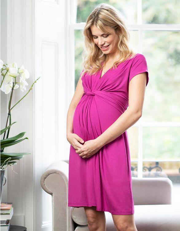 Robe de Grossesse Nouée - Fuchsia - Mummy Nantes