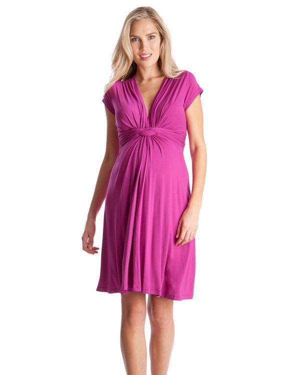 Robe de Grossesse Nouée - Fuchsia - Mummy Nantes