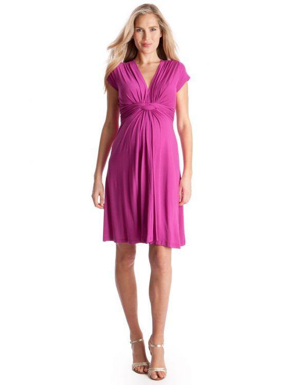 Robe de Grossesse Nouée - Fuchsia - Mummy Nantes