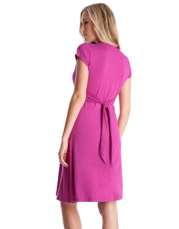 Robe de Grossesse Nouée - Fuchsia - Mummy Nantes