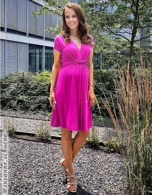 Robe de Grossesse Nouée - Fuchsia - Mummy Nantes