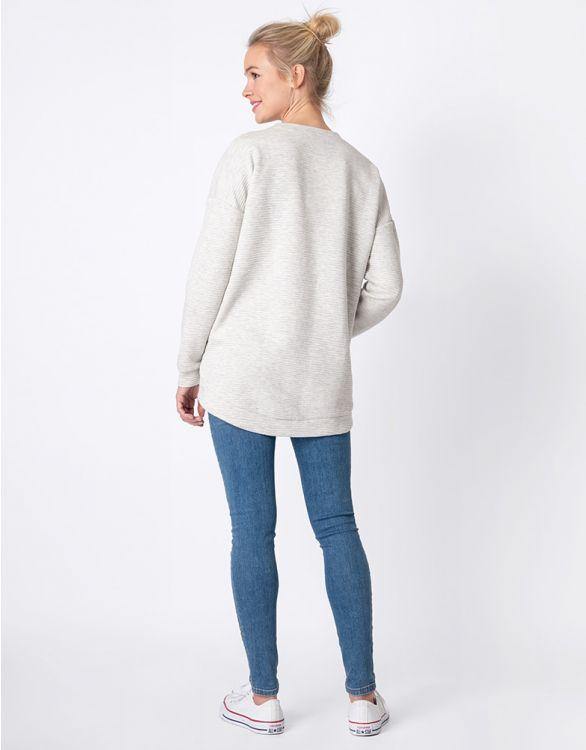 Sweat Grossesse et Allaitement - Gris perle - Mummy Nantes