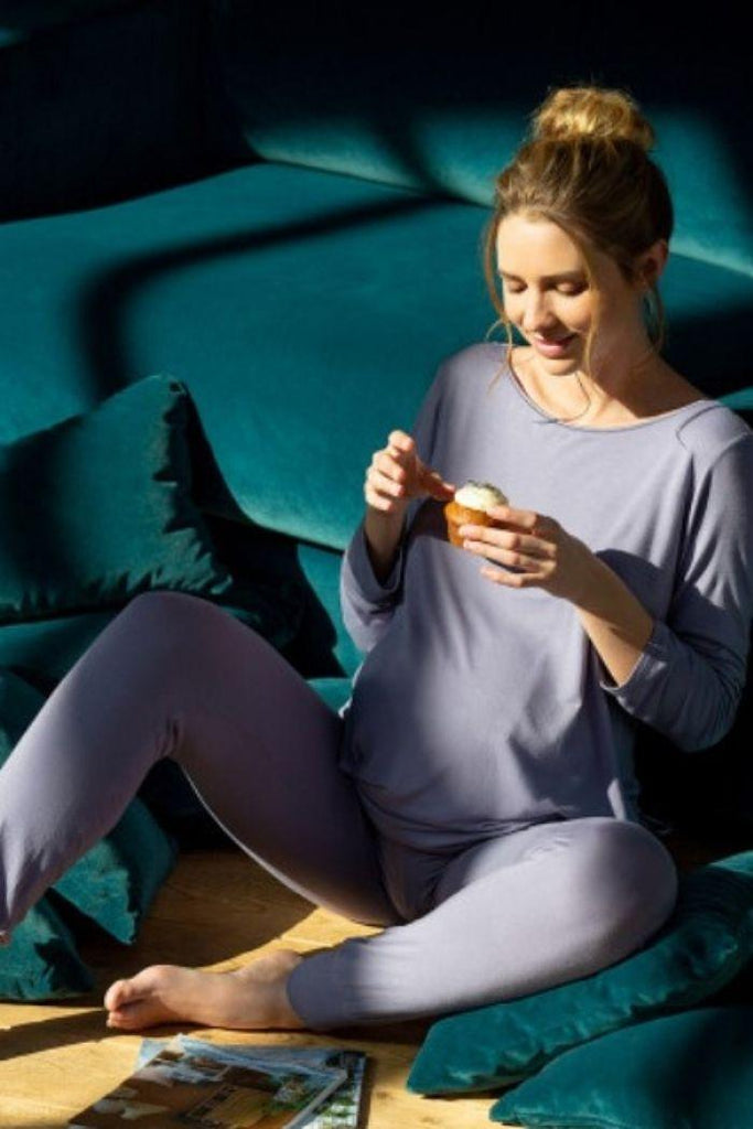 Legging de Pyjama Maternité de Grossesse - Brume - Mummy Nantes