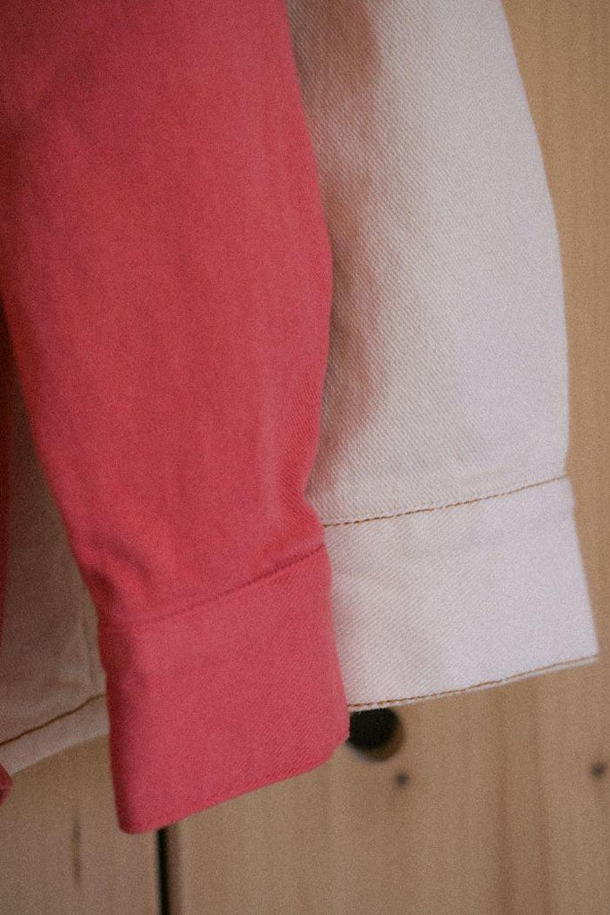 Veste / Surchemise de grossesse manches longues - Corail - Mummy Nantes